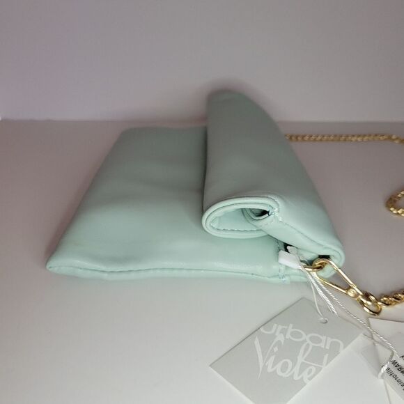 Street Level MINT Green Crossbody Clutch Purse - Picture 2 of 13